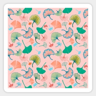 Ginkgo leaves, Ginkgo Biloba. Sticker